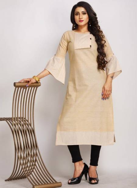 Cream Colour BRIDHA KURTI Designer Fancy Ethnic Wear Khadi Cotton Printed Kurtis Collection BRIDHA 01